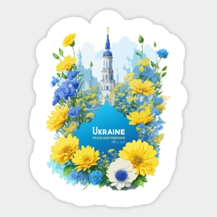 Ukraine Fights for Peace and Freedom Sticker